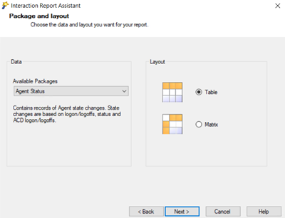 Interaction Report Assistant wizard